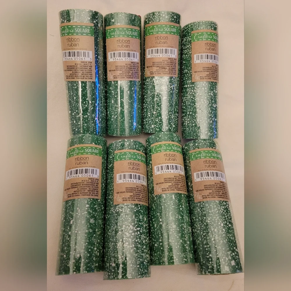 Bundle of 5 Spools Of Ribbon For Wreaths,Projects, Scrapbooking